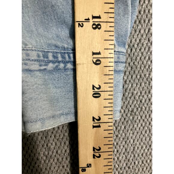 Marlboro County Store Vintage Denim Shirt Men's Small Blue Fade Cowboy Western - Picture 8 of 9